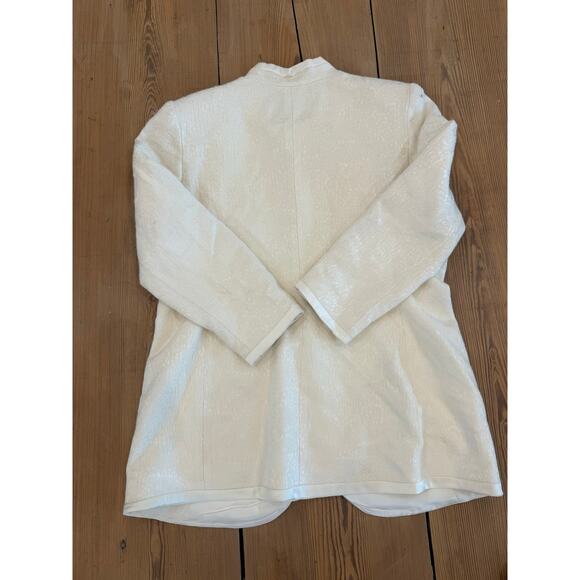 Vintage Lily & Taylor White Wool Button Up Coat 16 Wedding - Picture 5 of 8